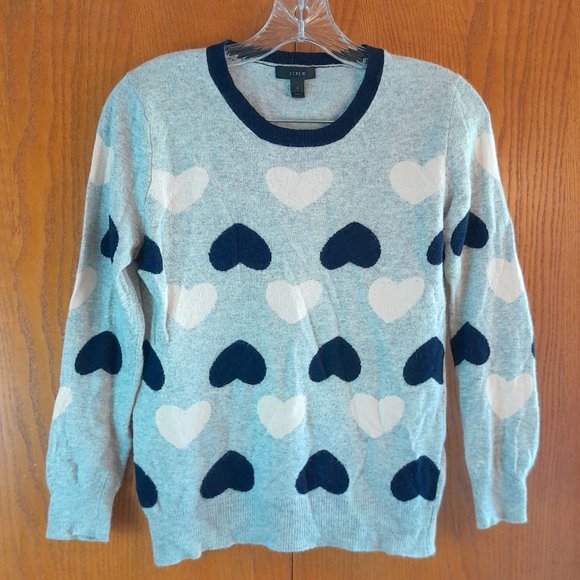 J. Crew Angora Heart Breaker Crewneck size S - Picture 2 of 5